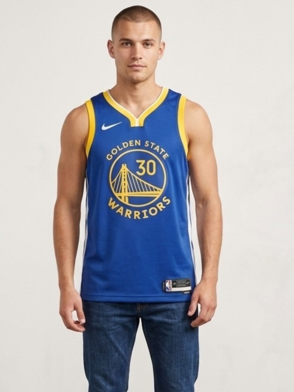 Nike Golden State Warriors Stephen Curry #30 Icon Edition Swingman Jersey - Blue